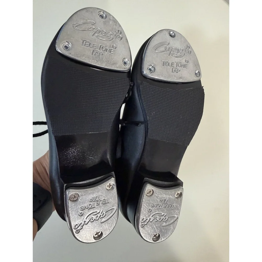 Capezio Tic Tap Toe Shoes 443C Toddlers SIZE 10W Black Tap‎ Dancing Shoes Child